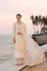 Unstitched 3-PC Lawn Eid Luxury Handwork Laserkari Noor By Saadia Asad D3-A