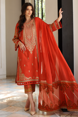 RE4-05 | 3PC Unstitched Signature Lawn Ramadan Edit By Charizma