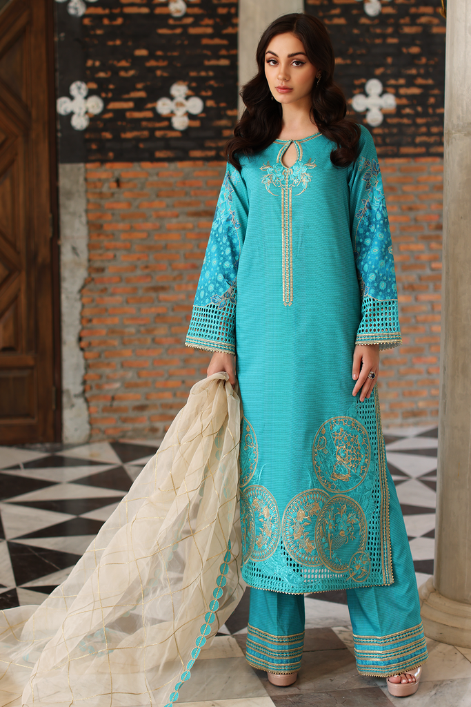 RE4-03 | 3PC Unstitched Signature Lawn Ramadan Edit By Charizma