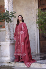 3-PC Unstitched Printed Khaddar Noor By Saadia Asad | Sienna