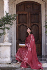 3-PC Unstitched Printed Khaddar Noor By Saadia Asad | Sienna