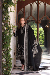 3-PC Unstitched Printed Khaddar Noor By Saadia Asad | Obsidian