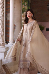 3-PC Unstitched Printed Khaddar Noor By Saadia Asad | Caramel Mist