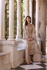 3-PC Unstitched Printed Khaddar Noor By Saadia Asad | Caramel Mist