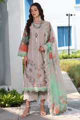 CRS4-11 | 3PC Unstitched Embroidered Lawn Reem By Charizma