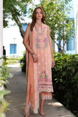 CRS4-21 | 3PC Unstitched Suit Embroidered Lawn Collection Reem By Charizma