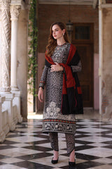 3-PC Unstitched Printed Khaddar Noor By Saadia Asad | Noir Safari