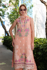 CRS4-21 | 3PC Unstitched Suit Embroidered Lawn Collection Reem By Charizma
