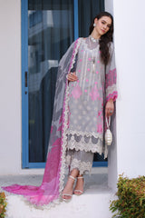 CRS4-20 | 3PC Unstitched Suit Embroidered Lawn Collection Reem By Charizma