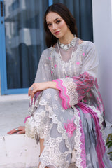 CRS4-20 | 3PC Unstitched Suit Embroidered Lawn Collection Reem By Charizma