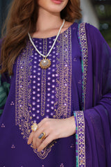CRS4-26 | 3PC Unstitched Suit Embroidered Lawn Collection Reem By Charizma