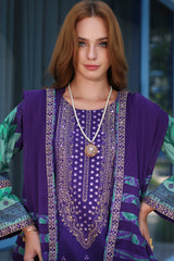 CRS4-26 | 3PC Unstitched Suit Embroidered Lawn Collection Reem By Charizma