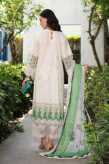 CRS4-24 | 3PC Unstitched Suit Embroidered Lawn Collection Reem By Charizma