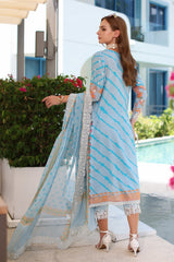 CRS4-25 | 3PC Unstitched Suit Embroidered Lawn Collection Reem By Charizma