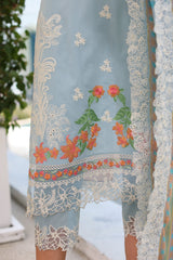 CRS4-25 | 3PC Unstitched Suit Embroidered Lawn Collection Reem By Charizma