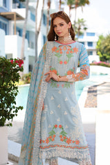 CRS4-25 | 3PC Unstitched Suit Embroidered Lawn Collection Reem By Charizma