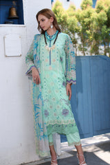 CRS4-22 | 3PC Unstitched Suit Embroidered Lawn Collection Reem By Charizma