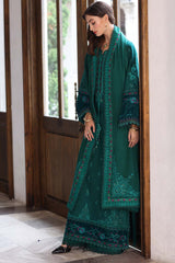 3-PC Unstitched Printed Khaddar Noor By Saadia Asad | Emerald Reverie
