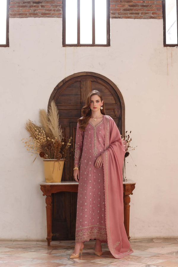 3-PC Unstitched Printed Khaddar Noor By Saadia Asad | Aveline