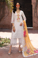 CCS-4-20 | 3PC Unstitched Suit Embroidered Lawn Combination By Charizma