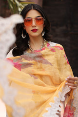 CCS-4-20 | 3PC Unstitched Suit Embroidered Lawn Combination By Charizma