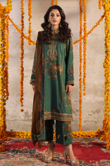 CMW4-4 | 3Pc Unstitched Suit Winter Emb Printed Acrylic Viscose Miraas By Charizma