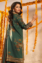 CMW4-4 | 3Pc Unstitched Suit Winter Emb Printed Acrylic Viscose Miraas By Charizma
