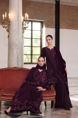 3-PC Unstitched Printed Khaddar Noor By Saadia Asad | Damson