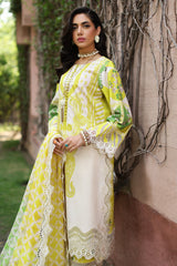 CCS-4-24 | 3PC Unstitched Suit Embroidered Lawn Combination By Charizma