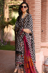 CCS-4-21 | 3PC Unstitched Suit Embroidered Lawn Combination By Charizma