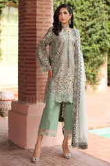 CCS-4-26 | 3PC Unstitched Suit Embroidered Lawn Combination By Charizma