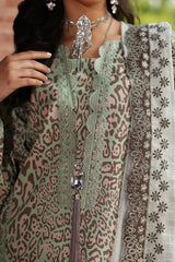 CCS-4-26 | 3PC Unstitched Suit Embroidered Lawn Combination By Charizma