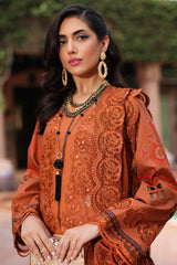 CCS-4-25 | 3PC Unstitched Suit Embroidered Lawn Combination By Charizma