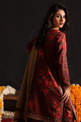 CMW4-8 | 3Pc Unstitched Suit Winter Emb Printed Acrylic Viscose Miraas By Charizma