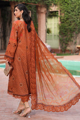 CCS-4-25 | 3PC Unstitched Suit Embroidered Lawn Combination By Charizma