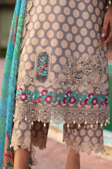 CCS-4-22 | 3PC Unstitched Suit Embroidered Lawn Combination By Charizma