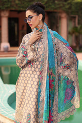 CCS-4-22 | 3PC Unstitched Suit Embroidered Lawn Combination By Charizma