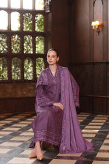 3-PC Unstitched Printed Khaddar Noor By Saadia Asad | Serenity