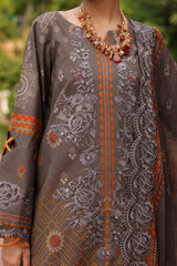CCS-4-27 | 3PC Unstitched Suit Embroidered Lawn Combination By Charizma