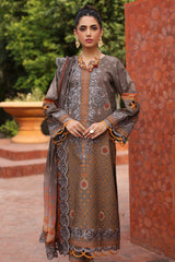 CCS-4-27 | 3PC Unstitched Suit Embroidered Lawn Combination By Charizma
