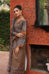 CCS-4-27 | 3PC Unstitched Suit Embroidered Lawn Combination By Charizma