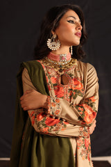 CMW4-2 | 3Pc Unstitched Suit Winter Emb Printed Acrylic Viscose Miraas By Charizma