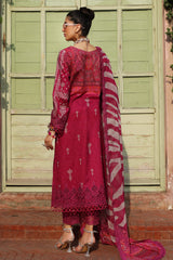 CCS-4-23 | 3PC Unstitched Suit Embroidered Lawn Combination By Charizma