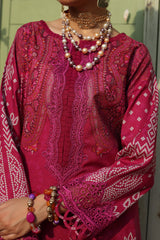 CCS-4-23 | 3PC Unstitched Suit Embroidered Lawn Combination By Charizma