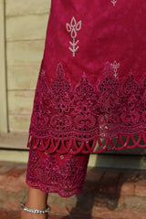 CCS-4-23 | 3PC Unstitched Suit Embroidered Lawn Combination By Charizma