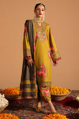CMW4-5 | 3Pc Unstitched Suit Winter Emb Printed Acrylic Viscose Miraas By Charizma