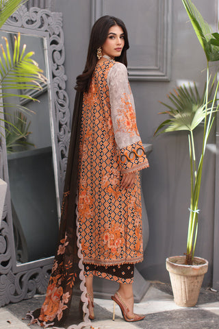 CRB4-01 | 3-PC Unstitched Printed Lawn with Rang-E-Bahar By Charizma