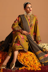CMW4-5 | 3Pc Unstitched Suit Winter Emb Printed Acrylic Viscose Miraas By Charizma