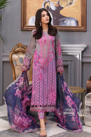 CRB4-02 | 3-PC Unstitched Printed Lawn with Rang-E-Bahar By Charizma