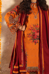 CMW4-7 | 3Pc Unstitched Suit Winter Emb Printed Acrylic Viscose Miraas By Charizma